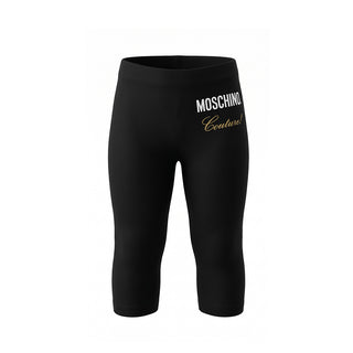 Moschino Tuta Nera In Felpa Con Logo MDK01L Per Neonata