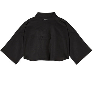 Patrizia Pepe Camicia Nera In Misto Lino Da Ragazza 7C0275/A713