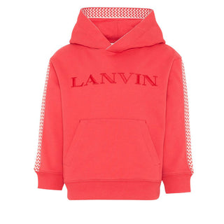 Lanvin Felpa Rossa Con Cappuccio E Logo N30368/998