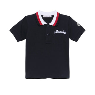 Moncler Polo Blu Navy Da Neonato K19518A00001-778