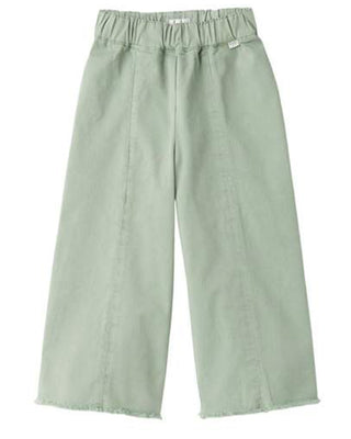 Il Gufo Pantaloni verdi wide leg da bambina A24PL381C6036