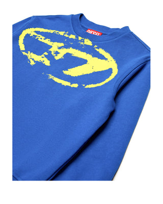 Diesel Felpa Girocollo J02213-KYAQK Con Logo Oval D Effetto Used