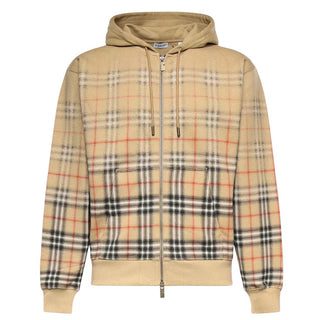 Burberry Felpa In Cotone Check Sfumato 8119034-1005