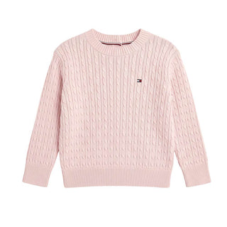 Tommy Hilfiger Maglia Rosa In Cotone A Trecce KG0KG08848-TJQ Per Neonata