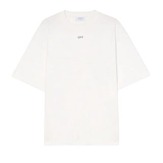 Off-White T-shirt bianca in jersey a maniche corte con stampa OMAA120F25JER0080110