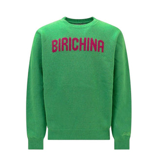Mc2 Saint Barth Maglia verde in misto lana con scritta Birichina PRC0001 09654E