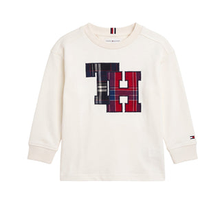 Tommy Hilfiger T-shirt Avorio A Maniche Lunghe KB0KB10732-YBH Per Neonato