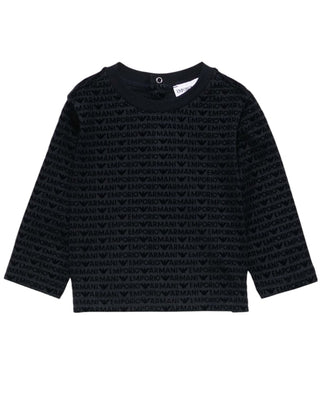 Emporio Armani T-shirt blu navy a maniche lunghe 6DHTD5-1LOSZ