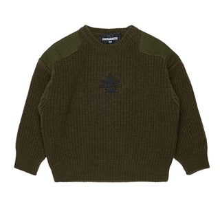 Dsquared2 Maglia Verde In Misto Lana DQ3493-D0AJD-DQ558 Per Neonato
