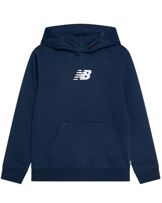 New Balance Felpa blu con cappuccio e logo LAKB0035