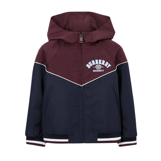 Burberry Giubbino A Vento Con Cappuccio E Logo 8069347 con zip