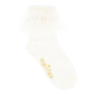 Angel's Face Calzini Con Volant FRILLY SNOWDROP In Tulle Bianco