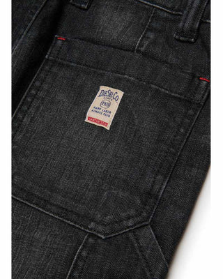 Diesel Jeans Relaxed Fit nero effetto vissuto J02361-KXBQQ