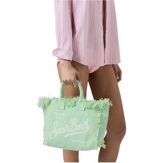 Mc2 Saint Barth Borsa Colette In Canvas Verde Menta COL0001/00160L