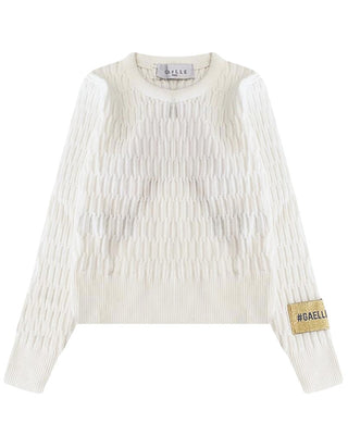 Gaelle Maglia girocollo avorio da bambina 2741W00393