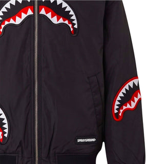 SPRAYGROUND Bomber Nero Con Cappuccio SPY1525 Per Bambino