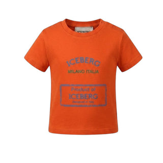 Iceberg T-shirt Arancione In Jersey Per Neonato TSICE6118B-V9