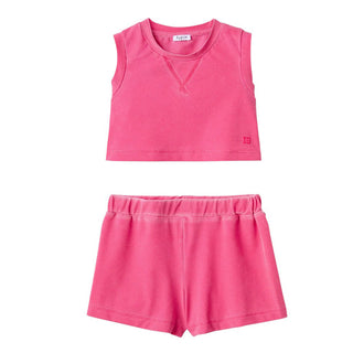 Il Gufo Completo due pezzi fucsia da bambina P25DP547N0107