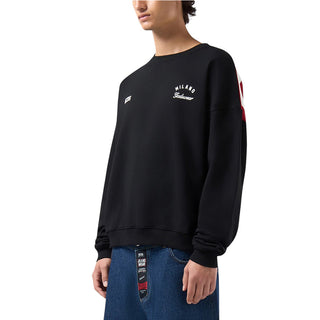 GCDS Felpa Girocollo Nera Con Logo Z0MLQE215F245/999R Unisex