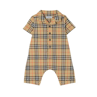 Burberry Pagliaccetto In Popeline Check 8125958 Per Neonato
