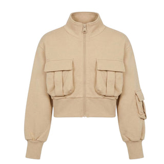 MSGM Felpa Cropped Con Zip Per Bambina F4MSJGBO191