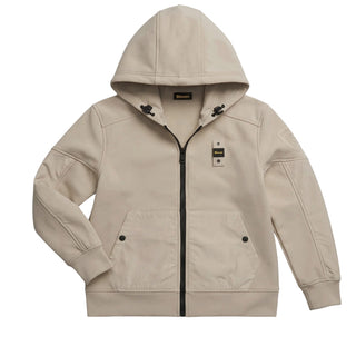 Blauer Felpa Beige Con Cappuccio In Scuba 26WBLKF02548-902 Clifton Jr Per Bambino