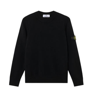 Stone Island Maglia nera in misto lana con Compass K2S165100002