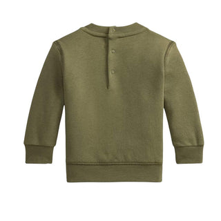 Polo Ralph Lauren Felpa Girocollo Verde Con Polo Bear 320B30216001 Per Neonato