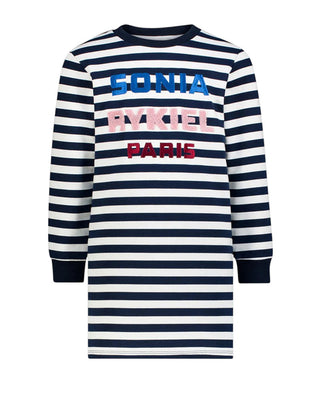 Sonia Rykiel Abito in felpa a righe da bambina A00217