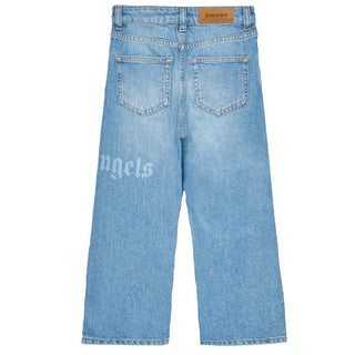 Palm Angels Jeans Dritti In Denim Con Logo PBYB009S26DEN001/050