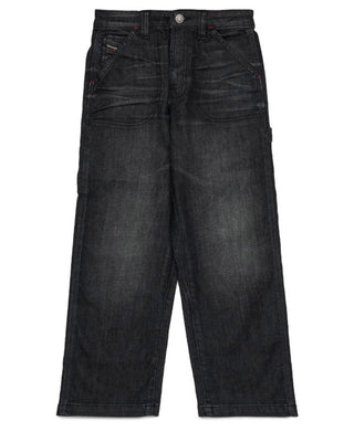 Diesel Jeans Relaxed Fit nero effetto vissuto J02361-KXBQQ