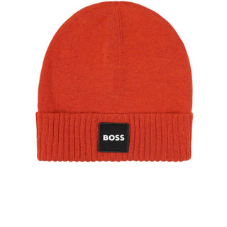 Hugo Boss Cappello arancione in misto lana con logo J21283