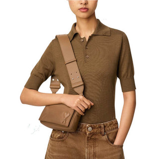 Amis Paris Borsa Porta Pranzo Marcel In Tela Di Nylon Nocciola ULL710.AW0001/216
