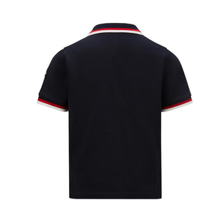 Moncler Polo Blu Navy In Piquet Da Bambino K19548A00002-778