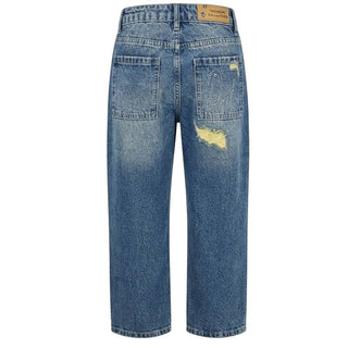 Daniele Alessandrini Jeans Loose In Denim Blu 1231PD00368 Per Bambino