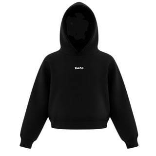 Disclaimer Felpa Nera Cropped Con Stampa Per Bambina 26EDK58909