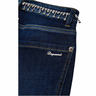 Dsquared2 Jeans Loose Fit Con Strass DQ3442-D0AHY-DQ01 Per Bambina