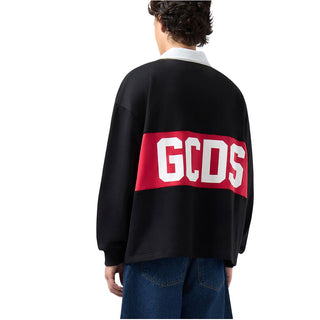 GCDS Felpa Polo Nera Con Logo Z0MLQD216F245/999R Per Uomo