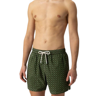 Mc2 Saint Barth Costume Lighting Verde Militare Con Stampa Cravatte LIG0016/00676L Per Uomo