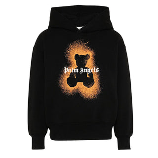 Palm Angels Felpa Nera Con Cappuccio E Stampa Per Bambini PBBB012S26FLE006/110