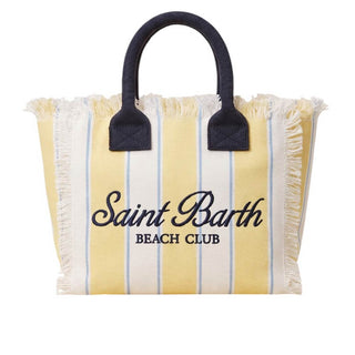 Mc2 Saint Barth Borsa Colette In Canvas A Righe Gialle COL0001/02600L