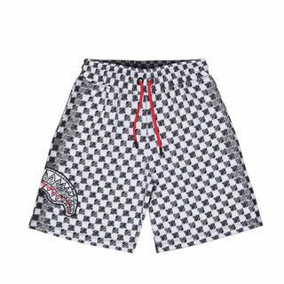 SPRAYGROUND Bermuda In Felpa Con Motivo A Scacchi SPY1412E