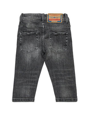 Diesel Jeans Regular fit in denim grigio con strappi K00238-KXBQR