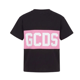 GCDS T-shirt Nera Con Stampa Z0GJQC585J105/999P Per Bambina