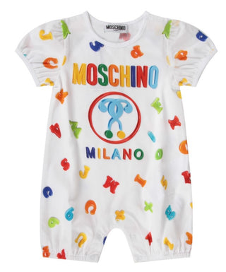 Moschino Strampler MIT FARBIGEN DRUCKEN MDT010 MIT CLIPS