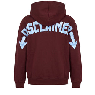 Disclaimer Felpa Bordeaux Con Cappuccio E Stampa 26IDK59101B Per Bambini