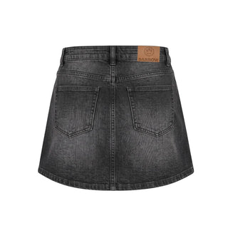 Barrow Gonna In Denim Nero Con Strass F6BKJGSK053-411 Per Bambina