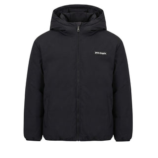 Palm Angels Giubbino Imbottito Nero Con Cappuccio F6PAJBPF007/110 Per Bambini
