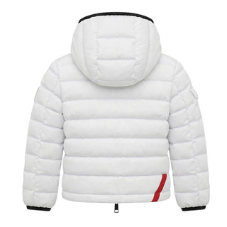 After Label Piumino Trapuntato Bianco Con Cappuccio 3431O00037/7 Per Bambino