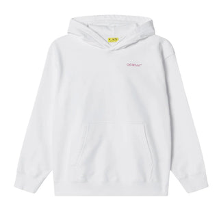 Off-White Felpa Bianca Con Cappuccio Per Bambina 44GBB002S26F003100